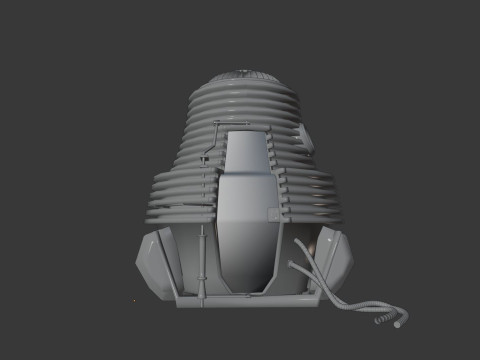 The Fly Teleportation pod Renderable 3D मॉडल