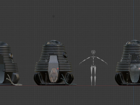 The Fly Teleportation pod Renderable 3D मॉडल