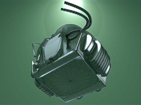 The Fly Teleportation pod Renderable 3D मॉडल
