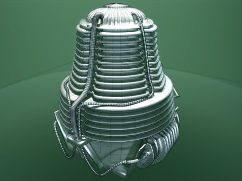 The Fly Teleportation pod Renderable 3D मॉडल
