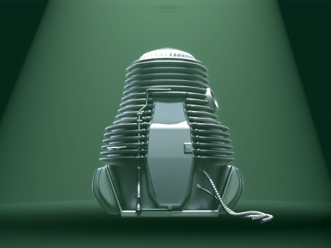 The Fly Teleportation pod Renderable 3D मॉडल
