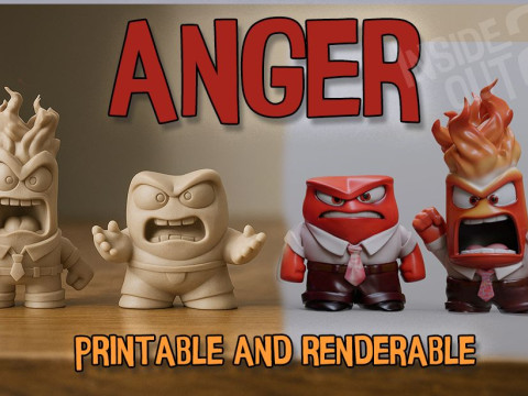 Anger from Inside Out Printable and Renderable 3D Printing