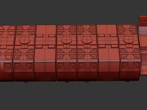 Visitors starships pack transport shuttle tanker and skyfighter Low-poly 3D Модель