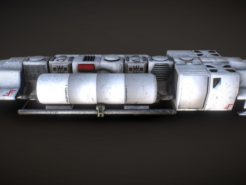 Visitors starships pack transport shuttle tanker and skyfighter Low-poly 3D Модель