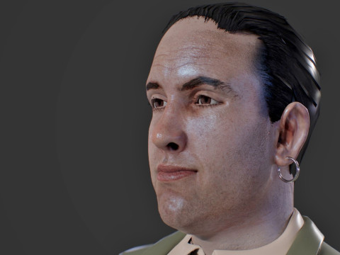 Realistic Head Hiko PBR Renderable 3D Model