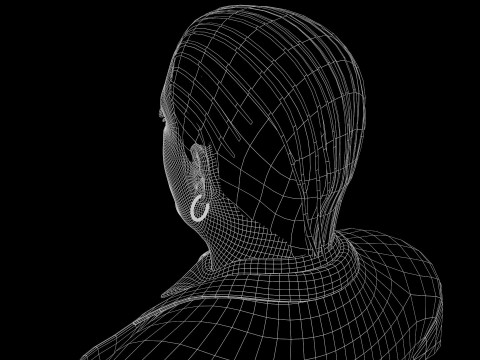 Realistic Head Hiko PBR Renderable 3D Model