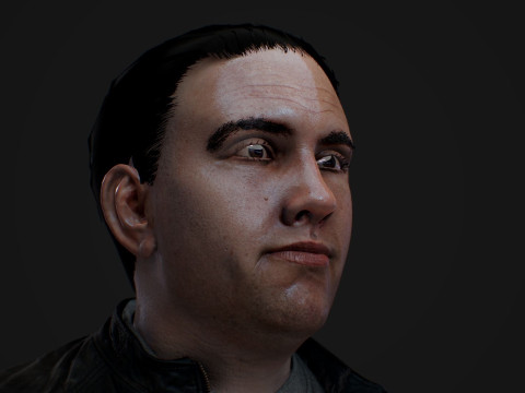 Realistic Head Hiko PBR Renderable 3D Model