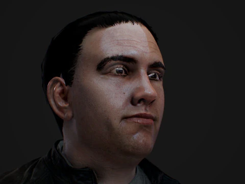 Realistic Head Hiko PBR Renderable 3D Model