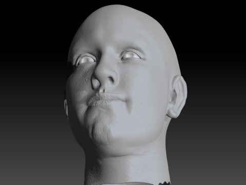 Realistic Head Hiko PBR Renderable 3D Model