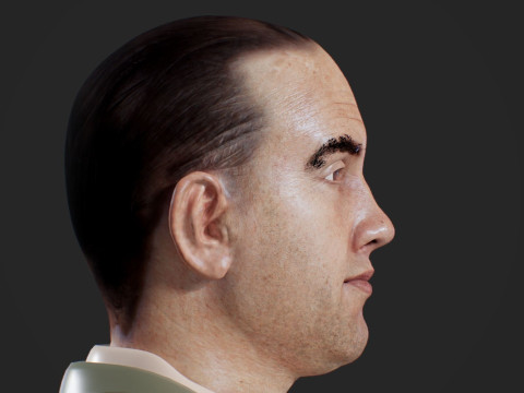 Realistic Head Hiko PBR Renderable 3D Model