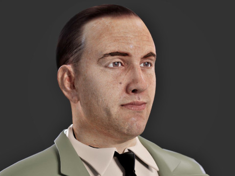Realistic Head Hiko PBR Renderable 3D Model