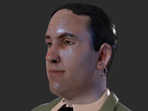 Realistic Head Hiko PBR Renderable 3D Model