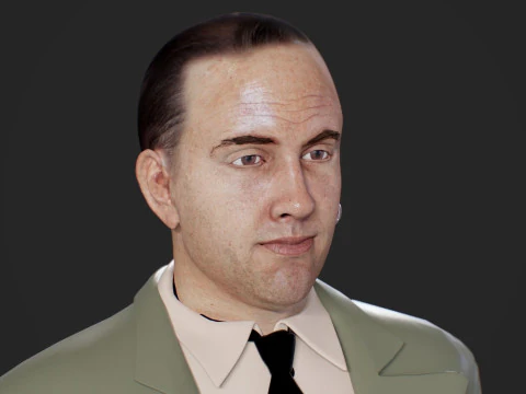 Realistic Head Hiko PBR Renderable 3D Model