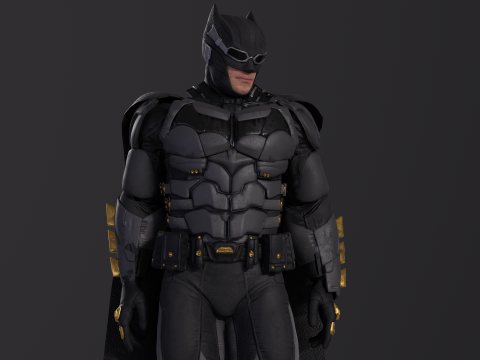 Tactical Batsuit Renderable Rigged Model 3D
