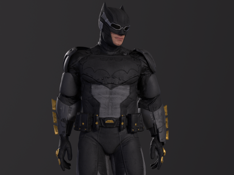 Tactical Batsuit Renderable Rigged Model 3D