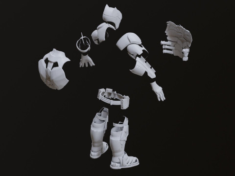 Tactical Batsuit Renderable Rigged Model 3D