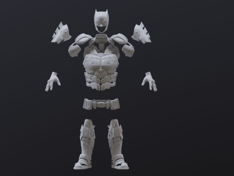 Tactical Batsuit Renderable Rigged Model 3D