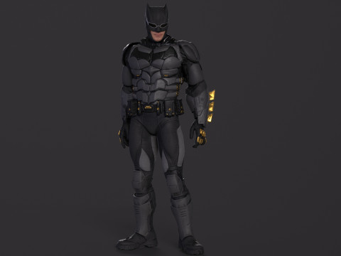 Tactical Batsuit Renderable Rigged Model 3D
