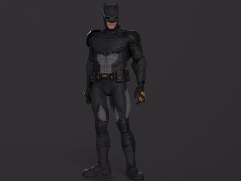 Tactical Batsuit Renderable Rigged Model 3D