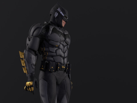 Tactical Batsuit Renderable Rigged Model 3D