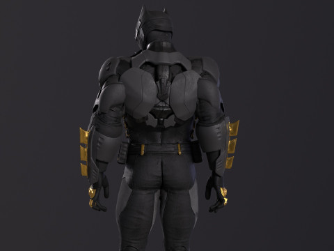Tactical Batsuit Renderable Rigged Model 3D