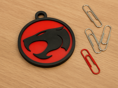 THUNDERCATS Keychain Badge Printable Renderable Model Cetak 3D