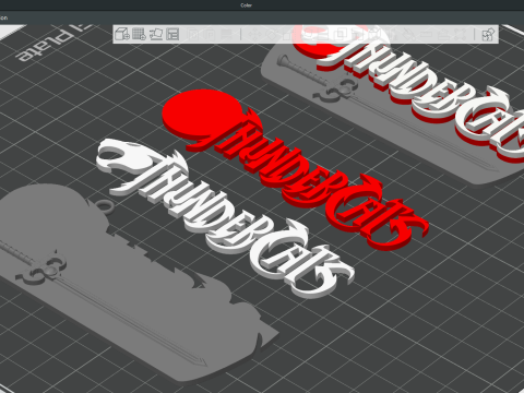 THUNDERCATS Keychain Badge Printable Renderable Model Cetak 3D