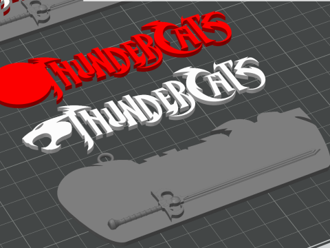 THUNDERCATS Keychain Badge Printable Renderable Model Cetak 3D