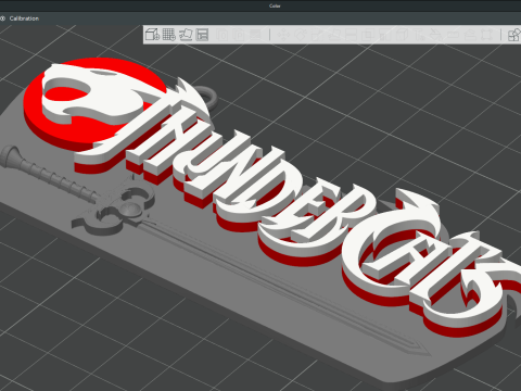 THUNDERCATS Keychain Badge Printable Renderable Model Cetak 3D