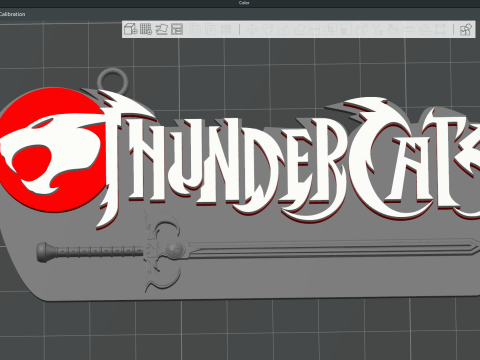 THUNDERCATS Keychain Badge Printable Renderable Model Cetak 3D