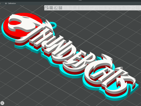 THUNDERCATS Keychain Badge Printable Renderable Model Cetak 3D