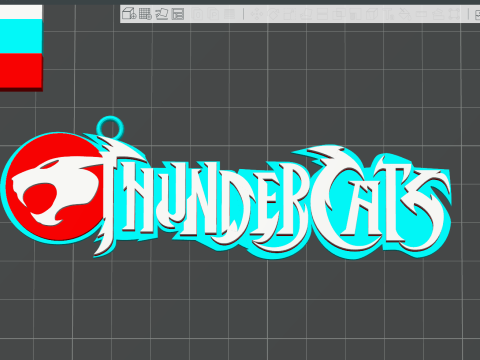 THUNDERCATS Keychain Badge Printable Renderable Model Cetak 3D