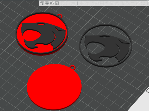 THUNDERCATS Keychain Badge Printable Renderable Model Cetak 3D