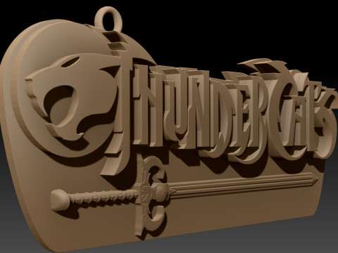THUNDERCATS Keychain Badge Printable Renderable Model Cetak 3D
