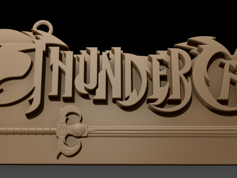 THUNDERCATS Keychain Badge Printable Renderable Model Cetak 3D