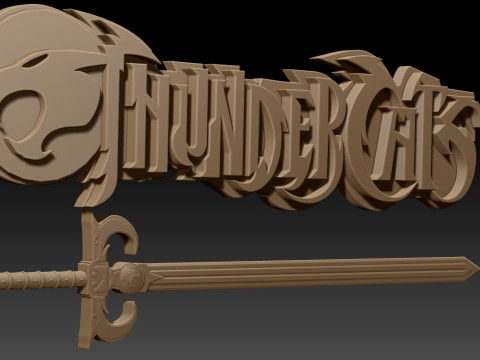 THUNDERCATS Keychain Badge Printable Renderable Model Cetak 3D