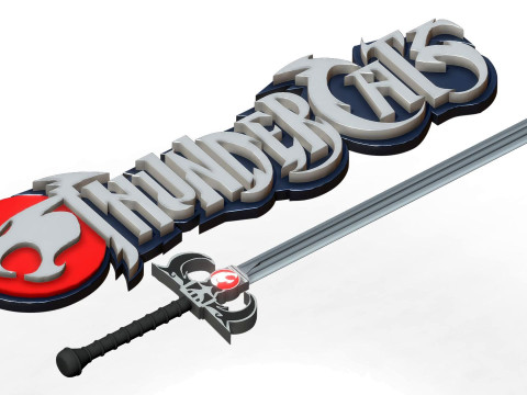 THUNDERCATS Keychain Badge Printable Renderable Model Cetak 3D