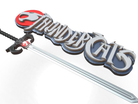 THUNDERCATS Keychain Badge Printable Renderable Model Cetak 3D