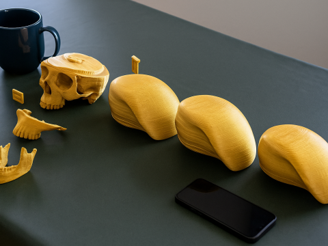 Peruvian Army Beret Skull printable and renderable 3D Принт Модель