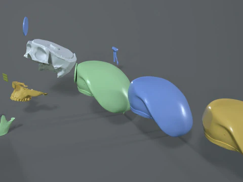 印刷およびレンダリング可能なペルー軍ベレー帽の頭蓋骨 3Dプリントモデル