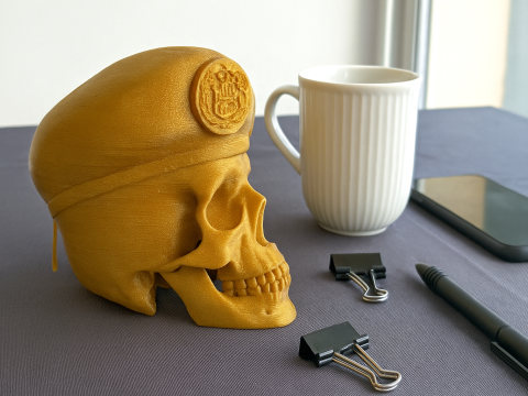 Peruvian Army Beret Skull printable and renderable 3D Принт Модель