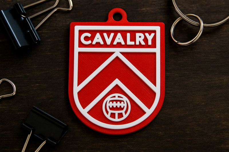 Cavalry FC keychain badge color printable and renderable 3D Принт Модель .c4d .max .obj .3ds .fbx .stl .blend