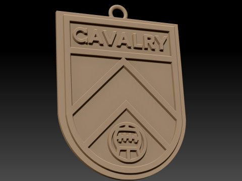 Cavalry FC keychain badge color printable and renderable 3D Принт Модель
