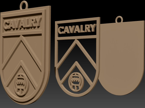 Cavalry FC keychain badge color printable and renderable 3D Принт Модель