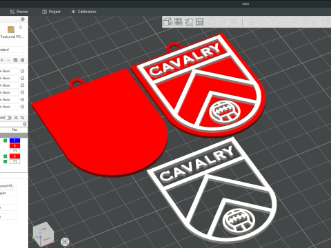 Cavalry FC keychain badge color printable and renderable 3D Принт Модель