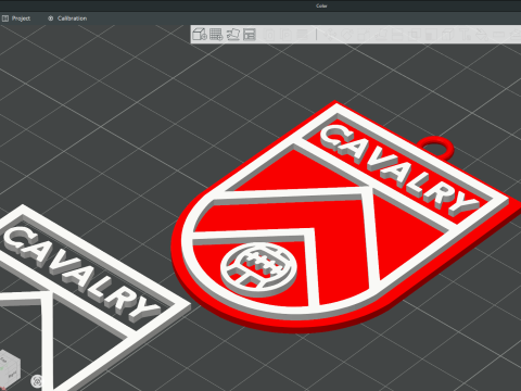 Cavalry FC keychain badge color printable and renderable 3D Принт Модель