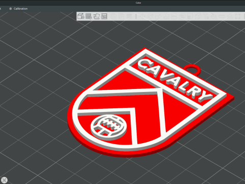 Cavalry FC keychain badge color printable and renderable 3D Принт Модель