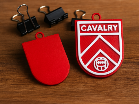 Cavalry FC keychain badge color printable and renderable 3D Принт Модель
