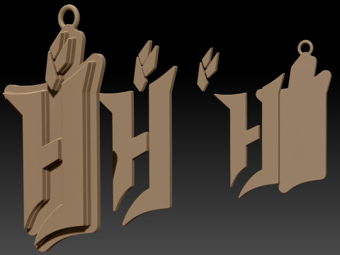 Forge FC keychain badge color printable and renderable Modelo de impresión 3D