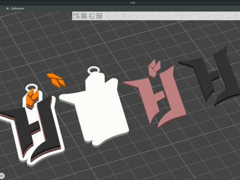 Forge FC keychain badge color printable and renderable Modelo de impresión 3D